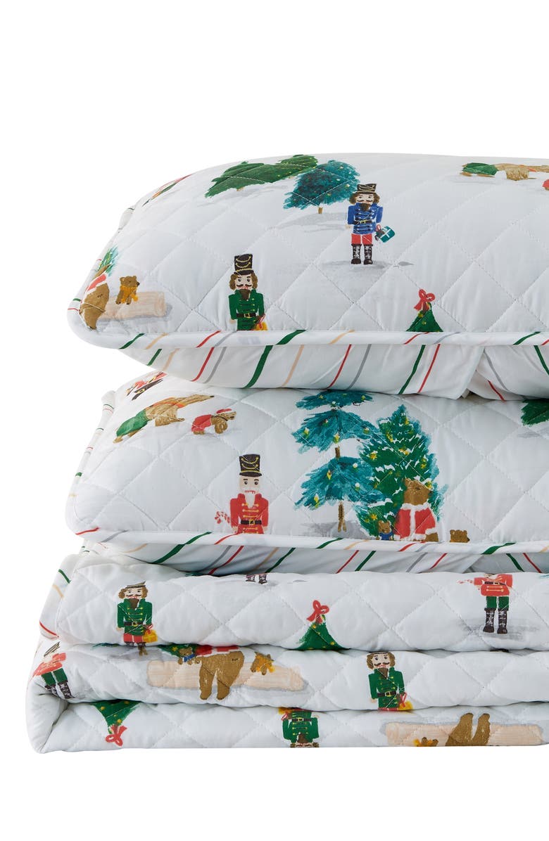 Woven & Weft Santa & Friends Reversible Quilt & Sham Set, Main, color, 