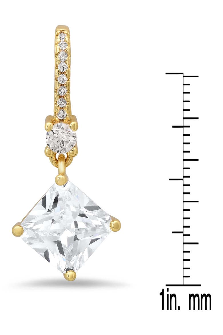 Simulated Diamond Drop Earrings, Alternate, color, GOLD