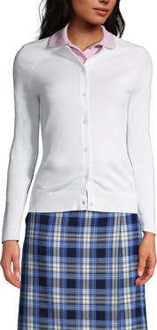 Lands' End School Uniform Young  Cotton Modal Cardigan Sweater