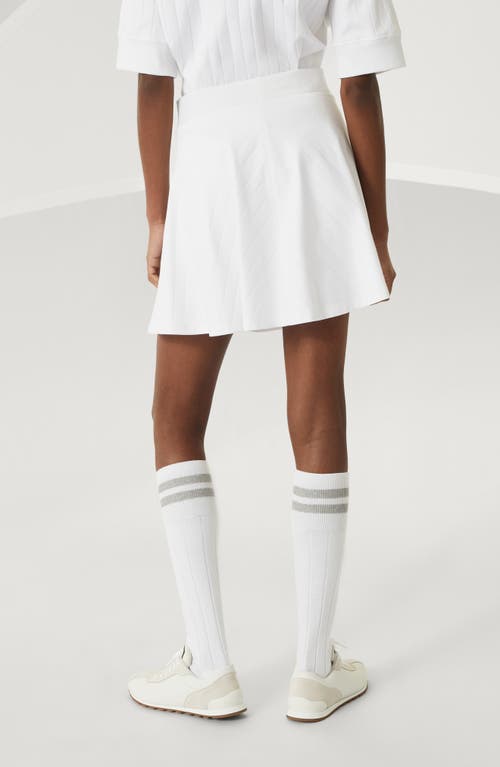 Brunello Cucinelli Women Cotton Mini Skirt In White
