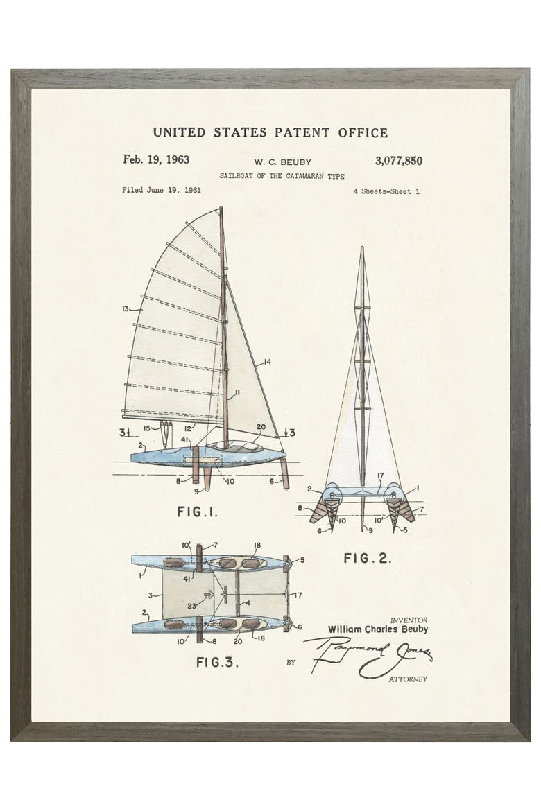 Catamaran Patent in Black Frame, Main, color, No Color