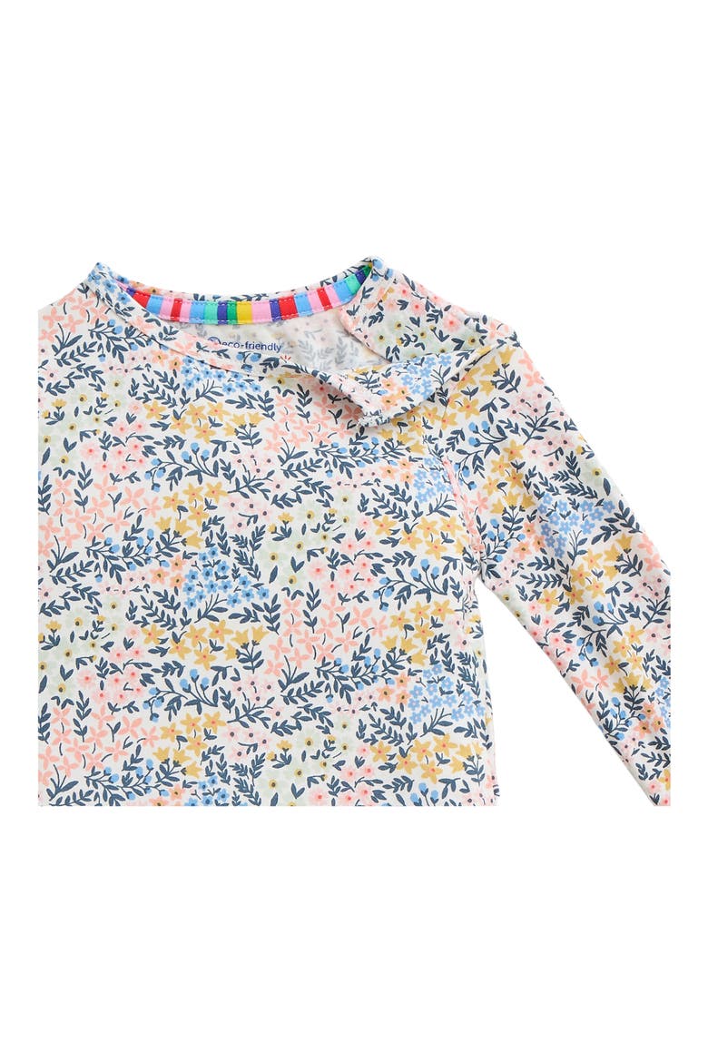 Kids' Chelsea Floral Print Two-Piece Fitted Pajamas, Alternate, color, WHITE