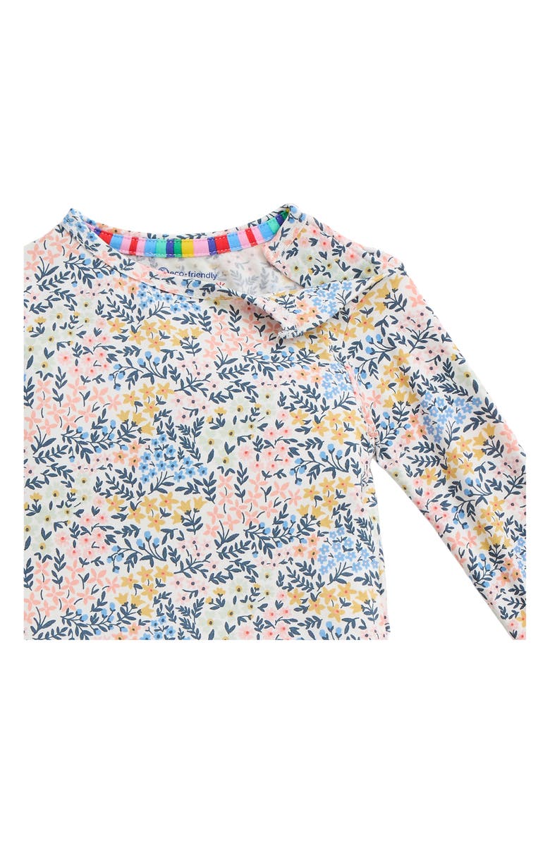 Magnetic Me Kids' Chelsea Floral Print Two-Piece Fitted Pajamas, Alternate, color, 