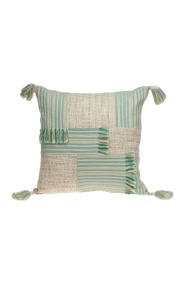 PARKLAND COLLECTION Harper Transitional Cream & White Throw Pillow, Main, color, Cream/White