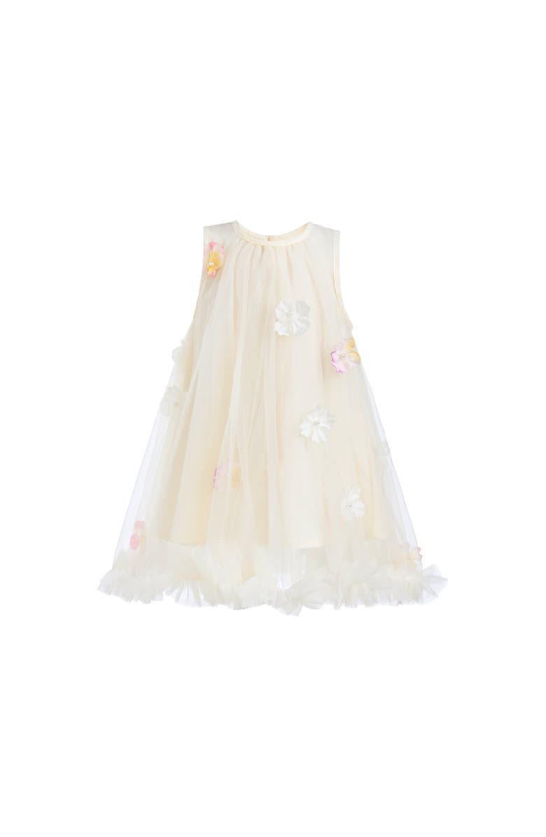Mimi Tutu Tulle Layered Floral Dress, Alternate, color, Ivory