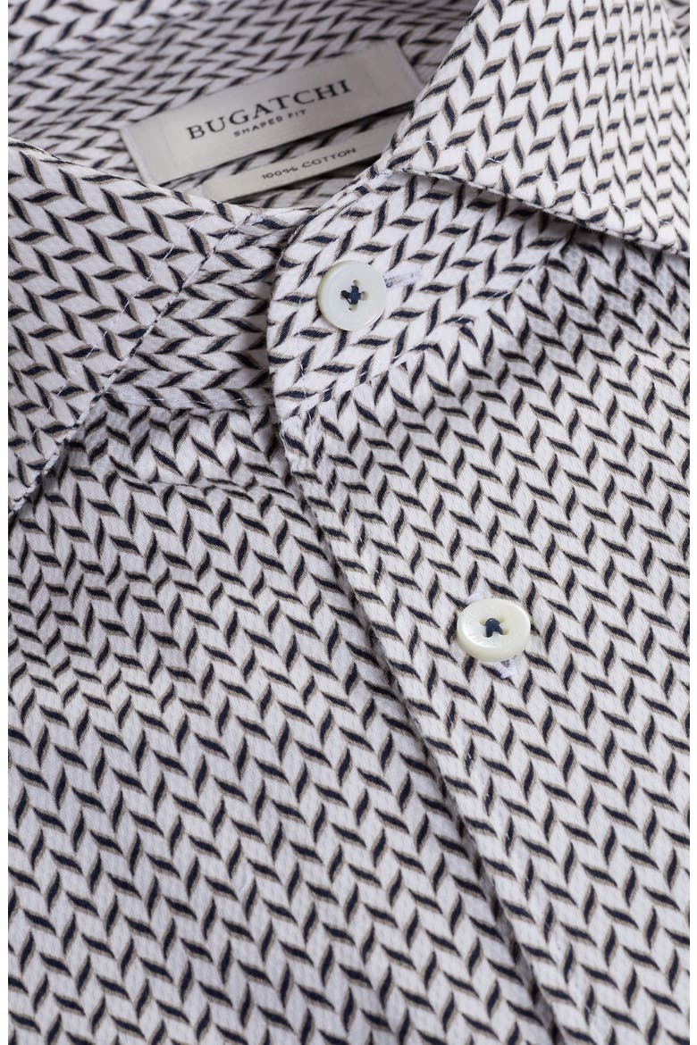 Alvin Shaped Fit Herringbone Button-Up Shirt, Alternate, color, TAUPE
