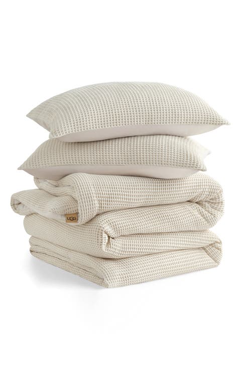 Kyla Waffle Knit Comforter & Shams Set