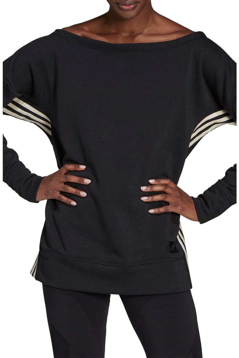 Recco Wide Neck Sweatshirt, Main, color, BLACK
