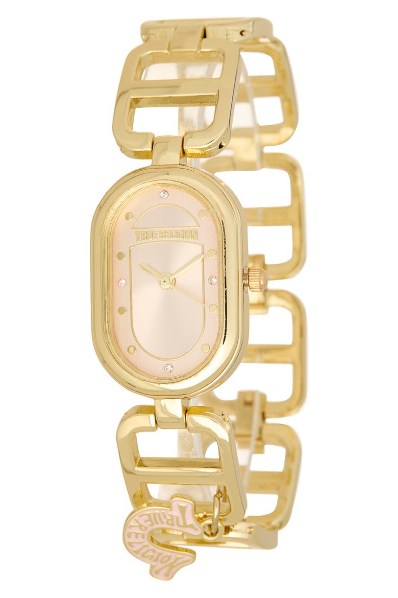 Logo Charm Bracelet Watch, 28mm, Main, color, GOLD