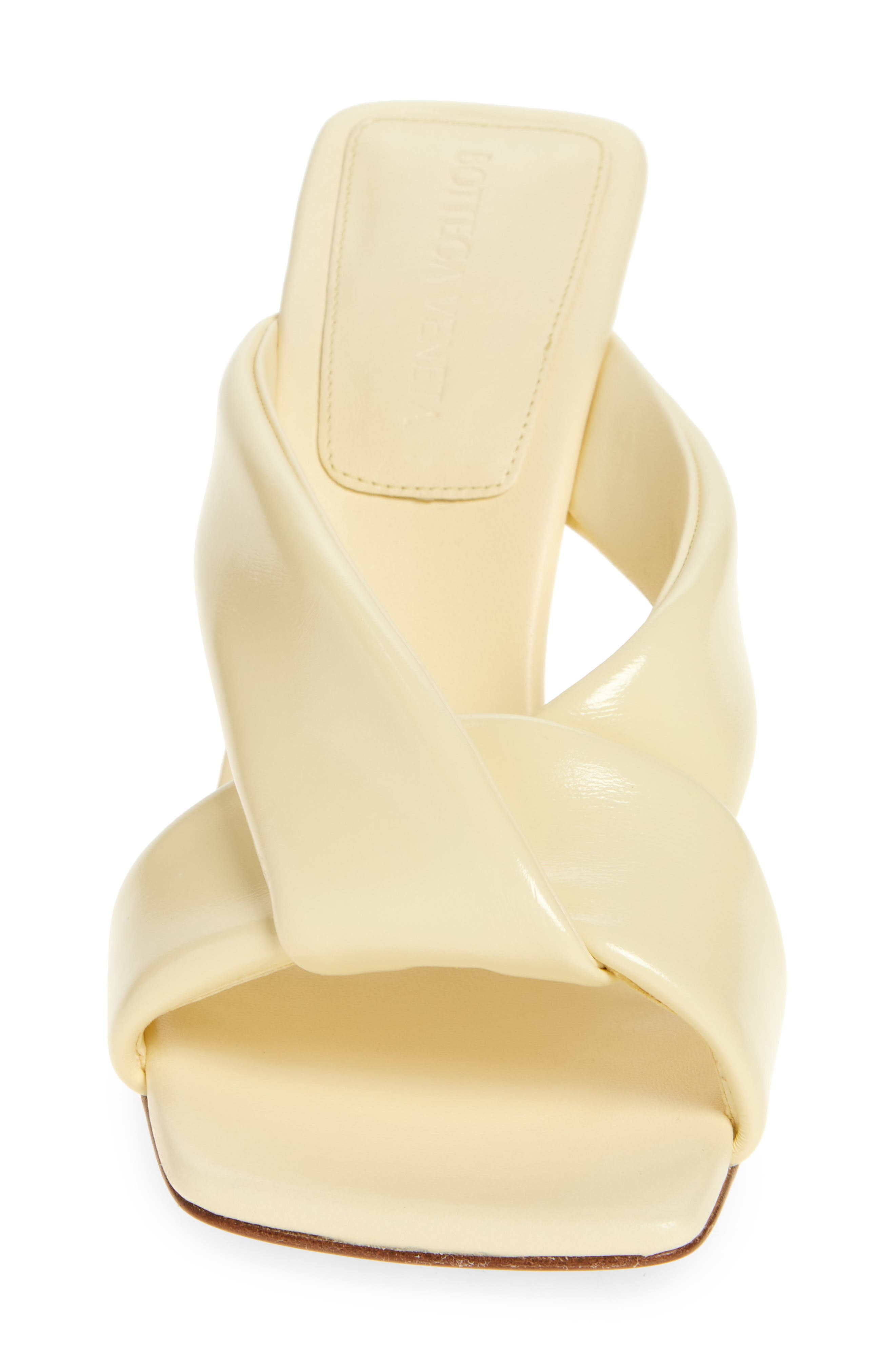 Bottega Veneta Riva Crossover Strap Sandal, Alternate, color, Camomile