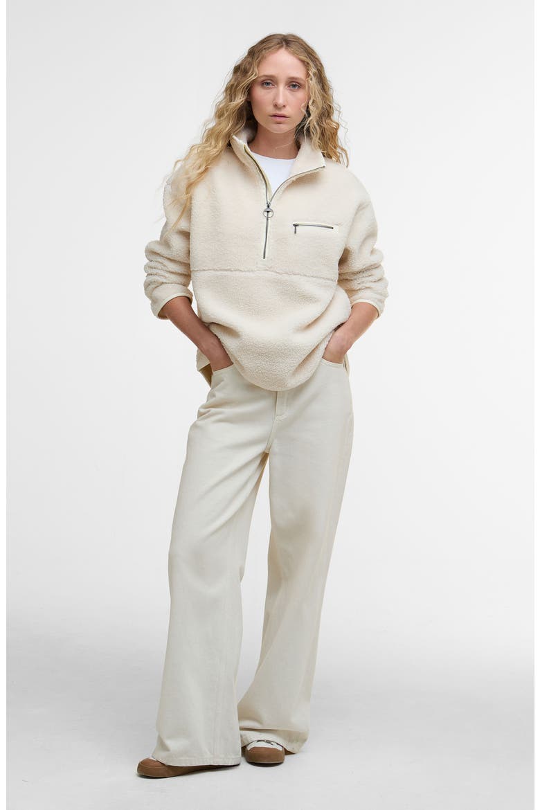 Mersea Half Zip Fleece Overlayer, Alternate, color, NATURAL