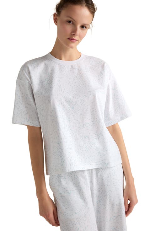 Organic Cotton Jersey Rippled Sand Pajama Tee