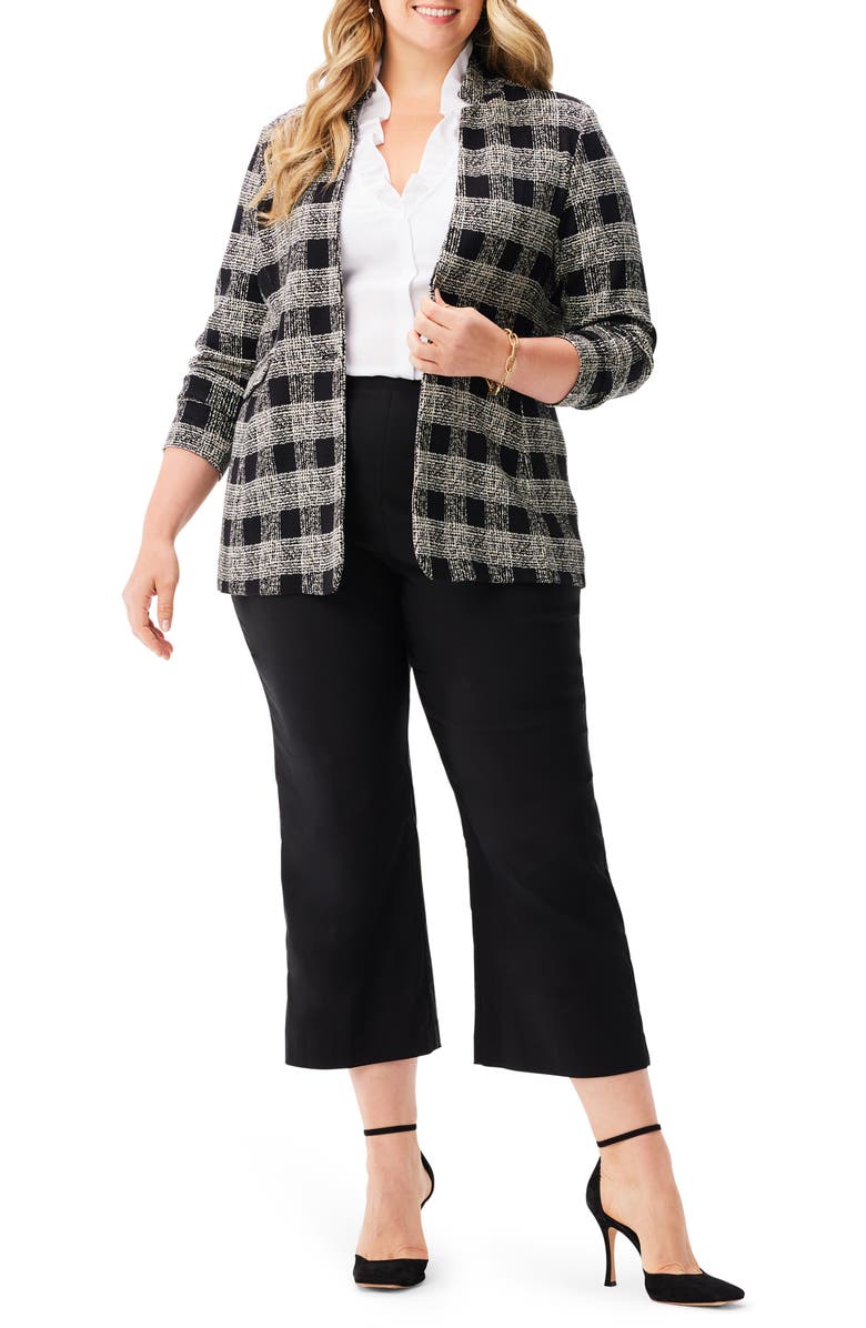NIC+ZOE Perfectly Plaid Cotton Blend Knit Blazer, Alternate, color,