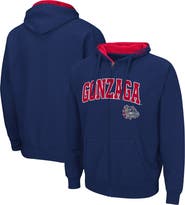COLOSSEUM Men's Colosseum Navy Gonzaga Bulldogs Arch & Logo 3.0 Full-Zip Hoodie