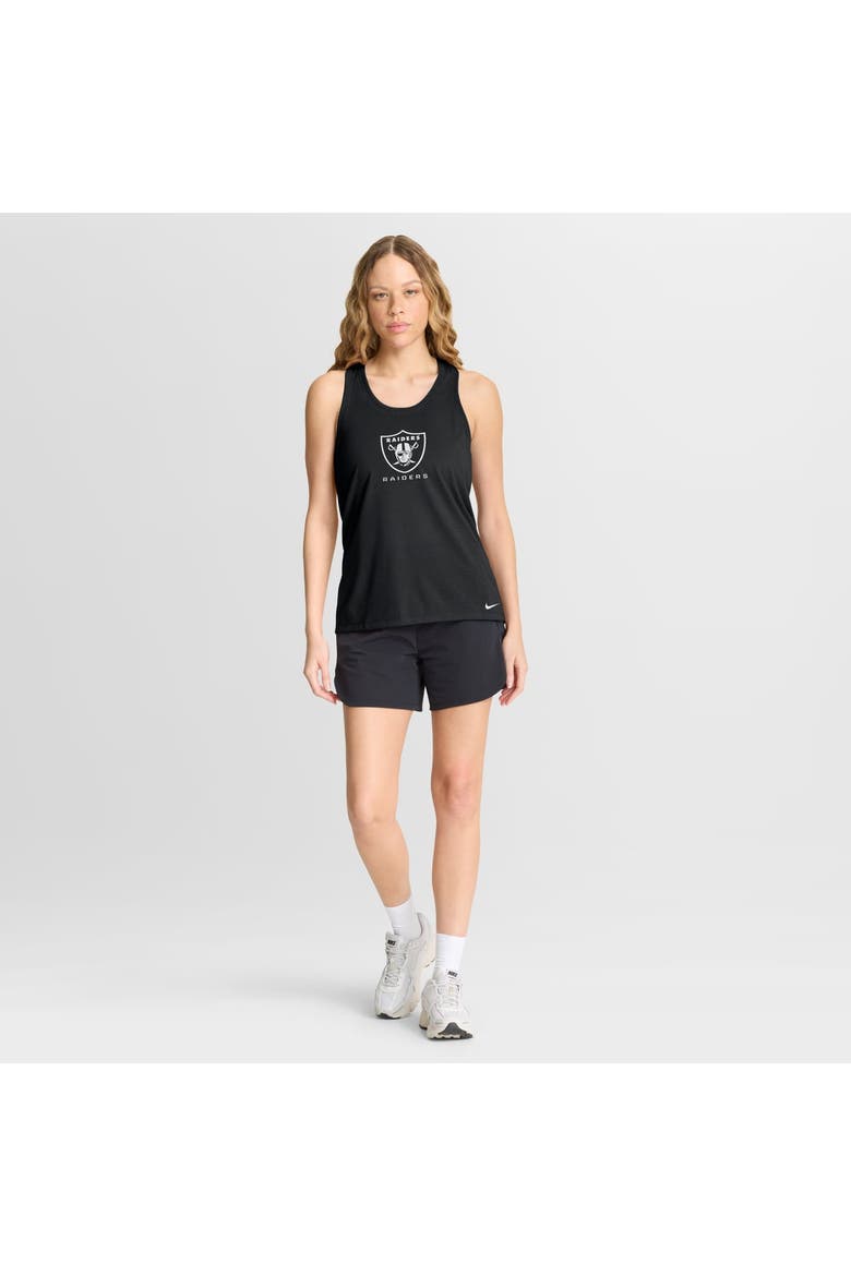Women's Nike  Black Las Vegas Raiders Hurry Up Tri-Blend Dri-FIT Tank Top, Alternate, color, Black