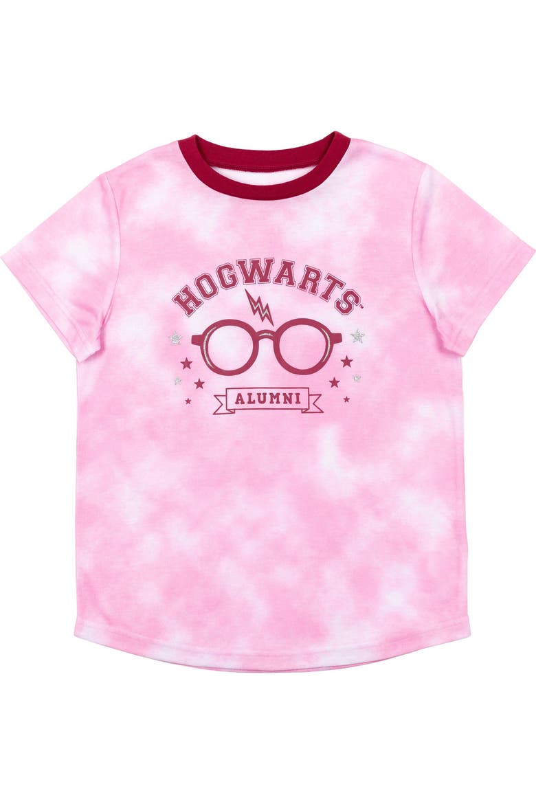2-Piece Pajama Shirt and Shorts Set, Alternate, color, Pastel Pink Tie Dye