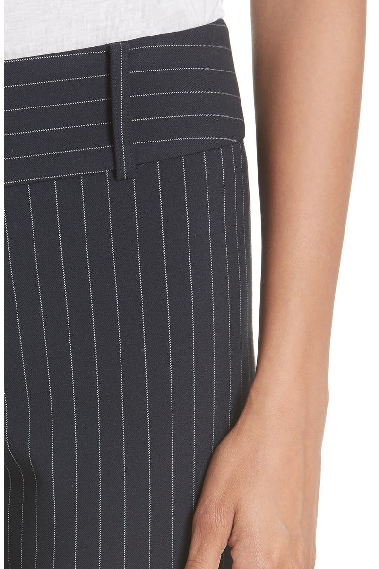 Stacey Slim Pinstripe Ankle Pants, Alternate, color, NAVY/ WHITE