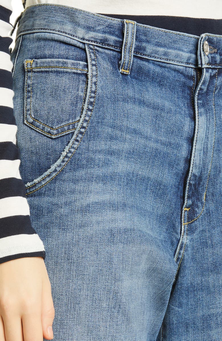 Nili Lotan Emerson High Waist Wide Leg Jeans, Alternate, color, Classic Wash