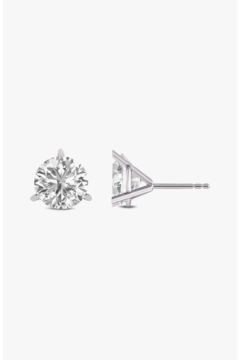 14K Gold Essence Lab 2 Carats Diamond Earrings, Alternate, color, White Gold