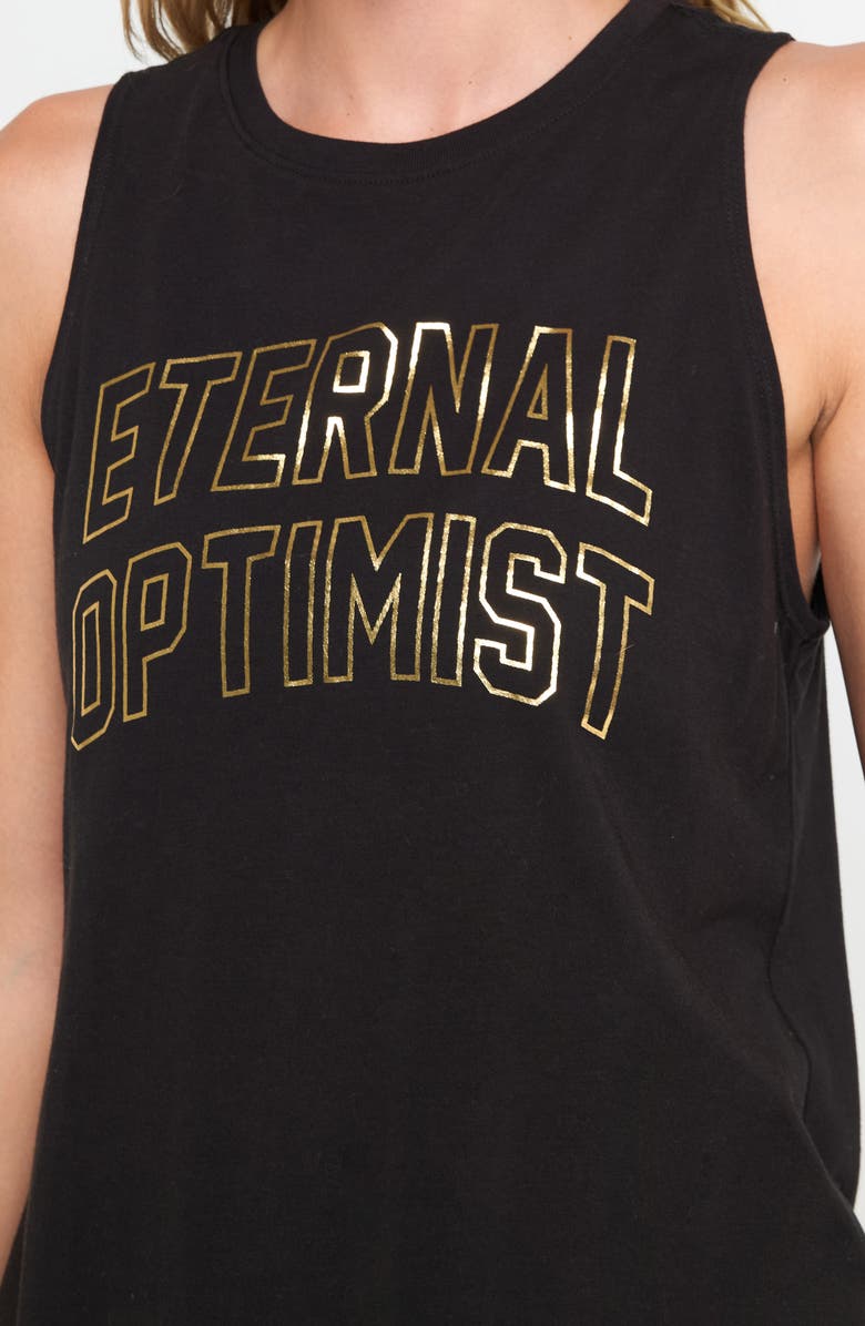 Spiritual Gangster Eternal Optimist Jade Logo Tank, Alternate, color, Black