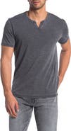 Lucky Brand Button Notch Neck T-Shirt