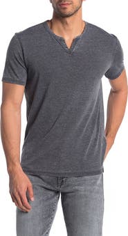 Lucky Brand Button Notch Neck T-Shirt