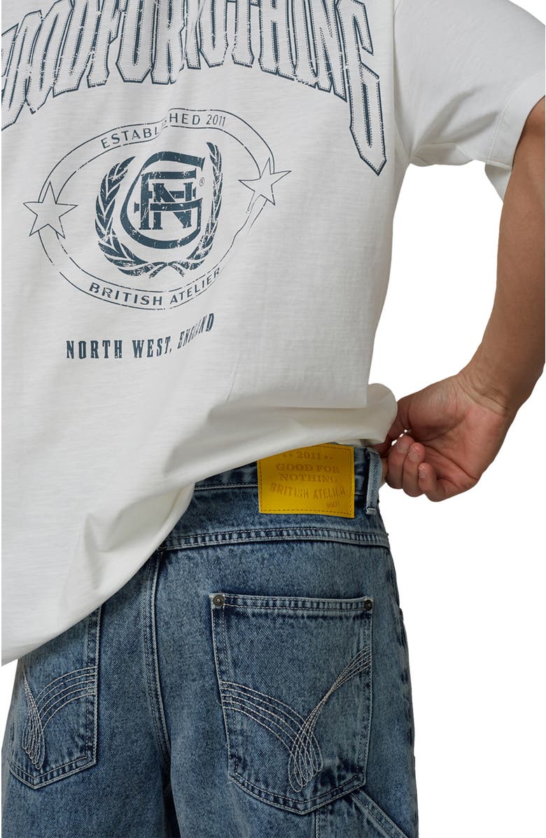 Good For Nothing Straight Leg Double Knee Wash Jeans, Alternate, color, Blue