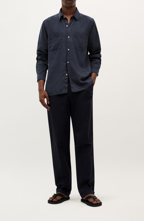 Scalpers Icon Delta Tencel Shirt In Blue