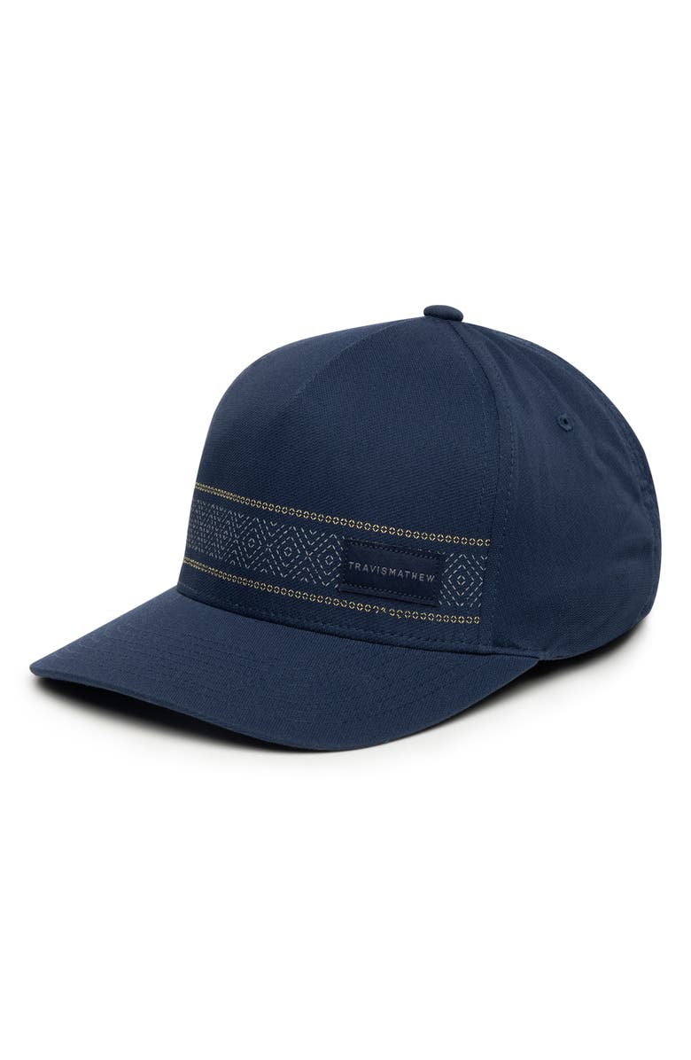 TravisMathew Better Views Fitted Baseball Cap, Main, color, 