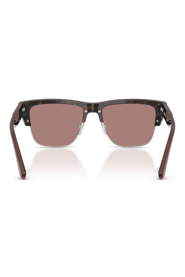 55mm Square Sunglasses, Alternate, color, HAVANA BURGUNDY / BROWN