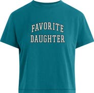 Favorite Daughter The Collegiate Logo Crop Graphic T-Shirt