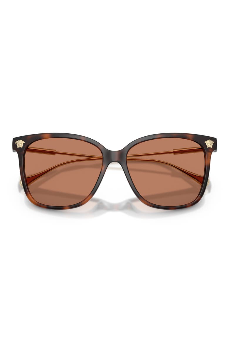 57mm Square Sunglasses, Alternate, color, HAVANA / BROWN