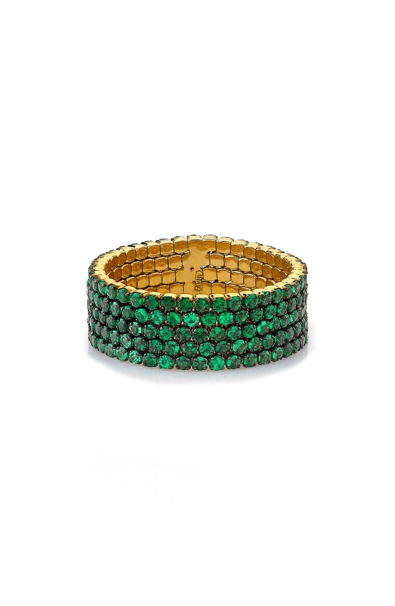 SHAY Threads Pavé Ring, Main, color, Green Garnet