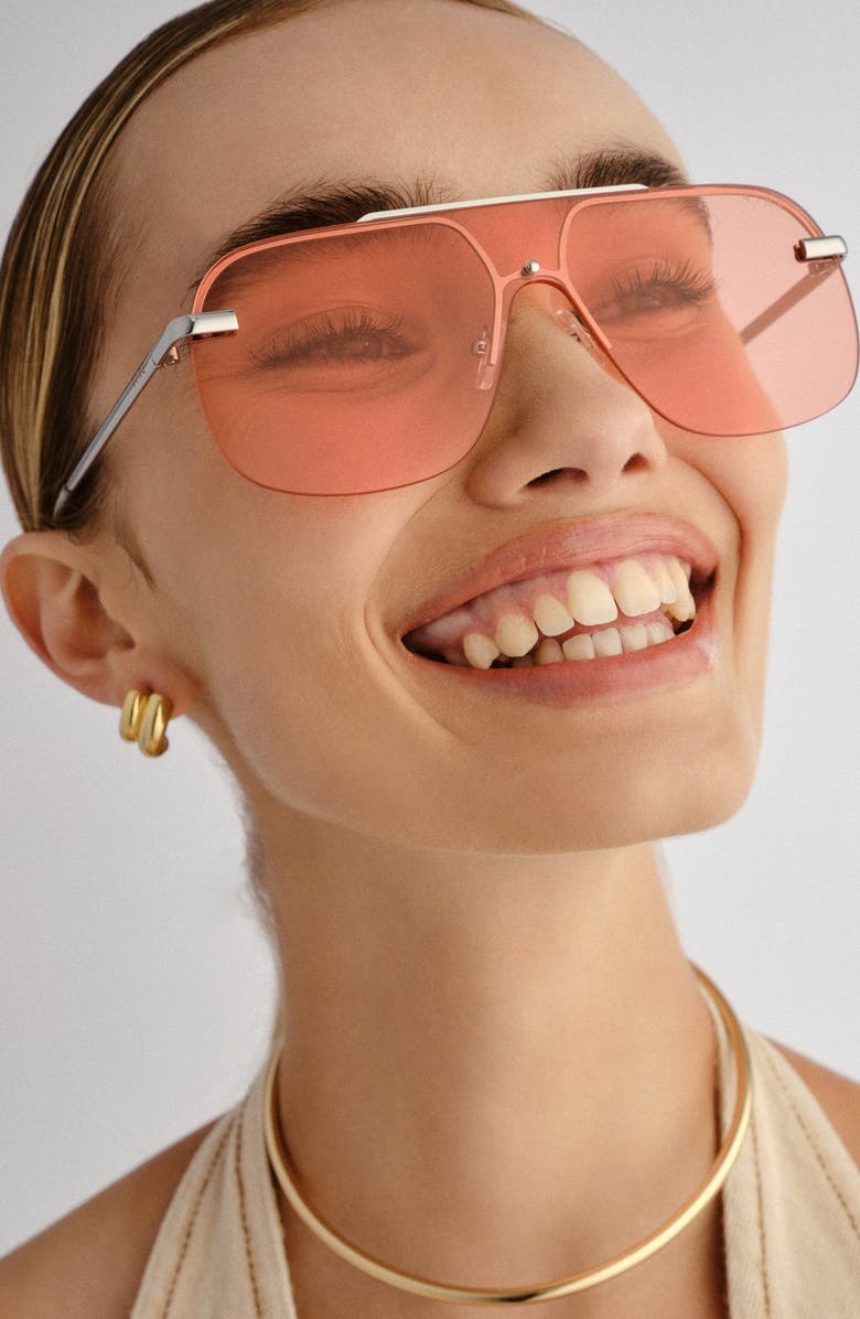 AIRE Venatici 137mm Aviator Sunglasses, Alternate, color, Silver/Cinnamon Tint