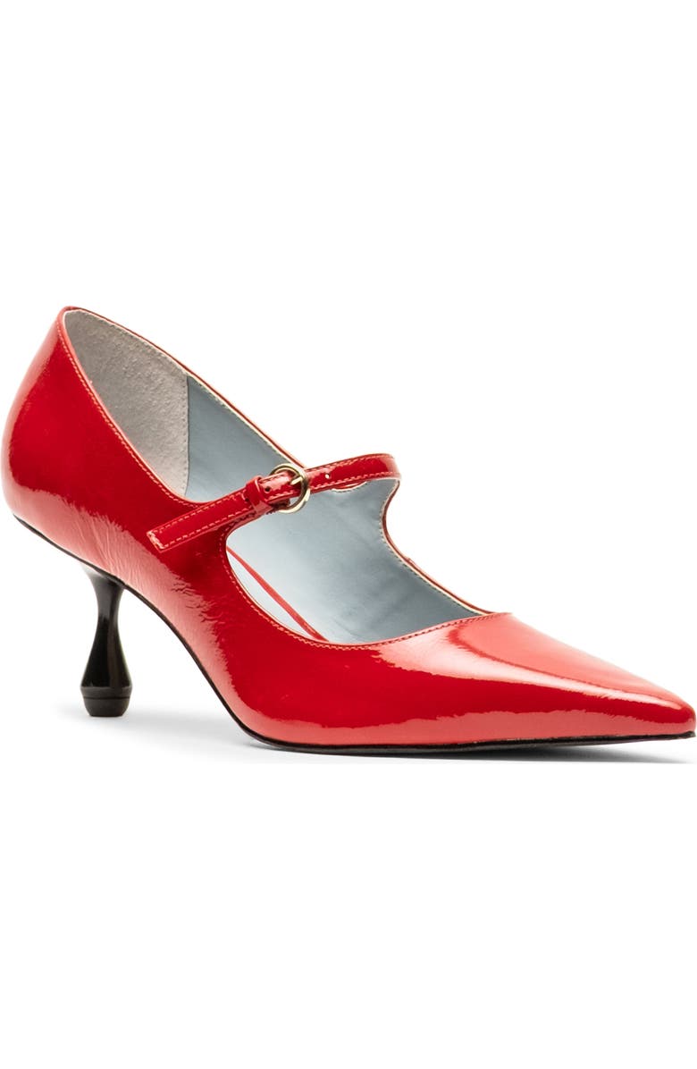 Frances Valentine Naomi Pointed Toe Mary Jane Pump, Main, color, Red