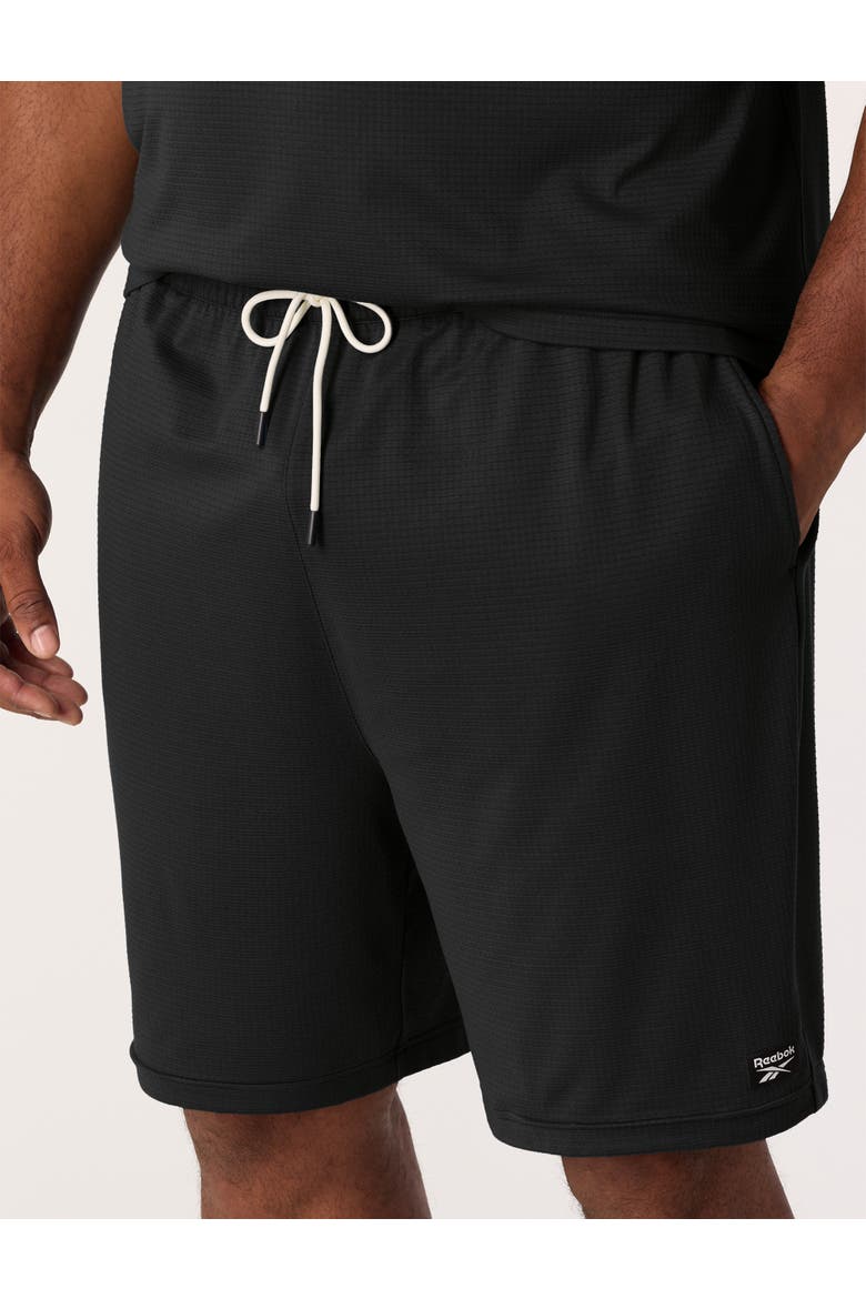 Big & Tall Performance Piped Shorts, Alternate, color, BLACK