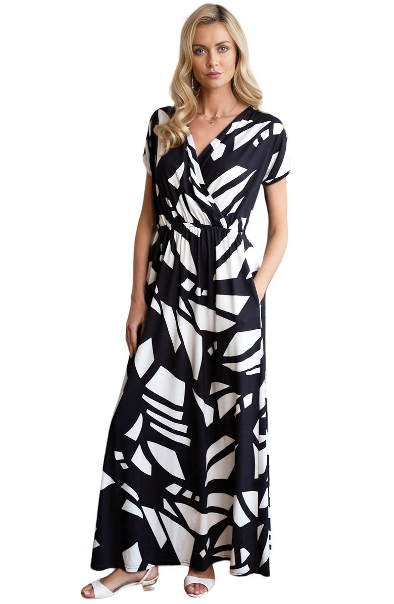 HotSquash London Clothing Faux-Wrap Jersey Maxi Dress, Main, color,