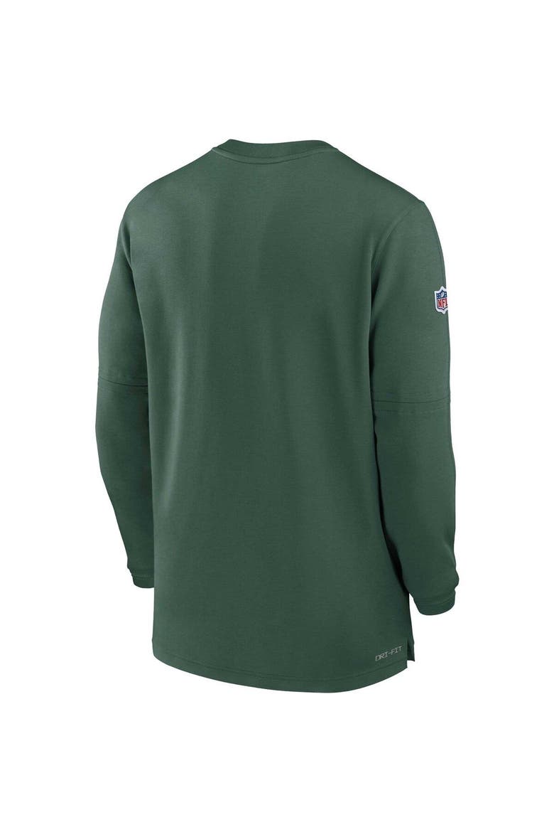Men's Nike  Green Green Bay Packers 2023 Sideline Performance Long Sleeve Tri-Blend Quarter-Zip Top, Alternate, color, Green