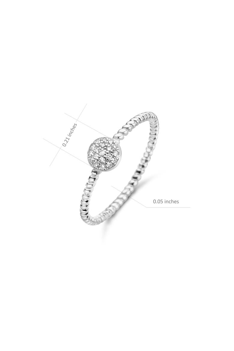 Galaxy Diamond Twisted Ring |  19 natural diamonds | 925 Sterling Silver | Ring | White Rhodium, Alternate, color, White Rhodium