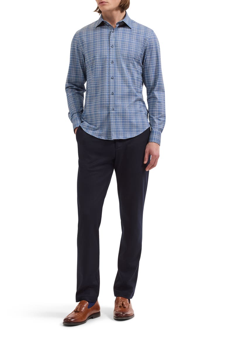 James OoohCotton® Button-Up Shirt, Alternate, color, INDIGO
