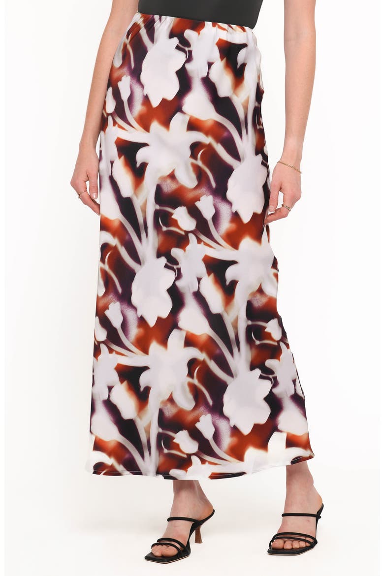 Cheryl Print Maxi Skirt, Alternate, color, BLURRED FLORAL