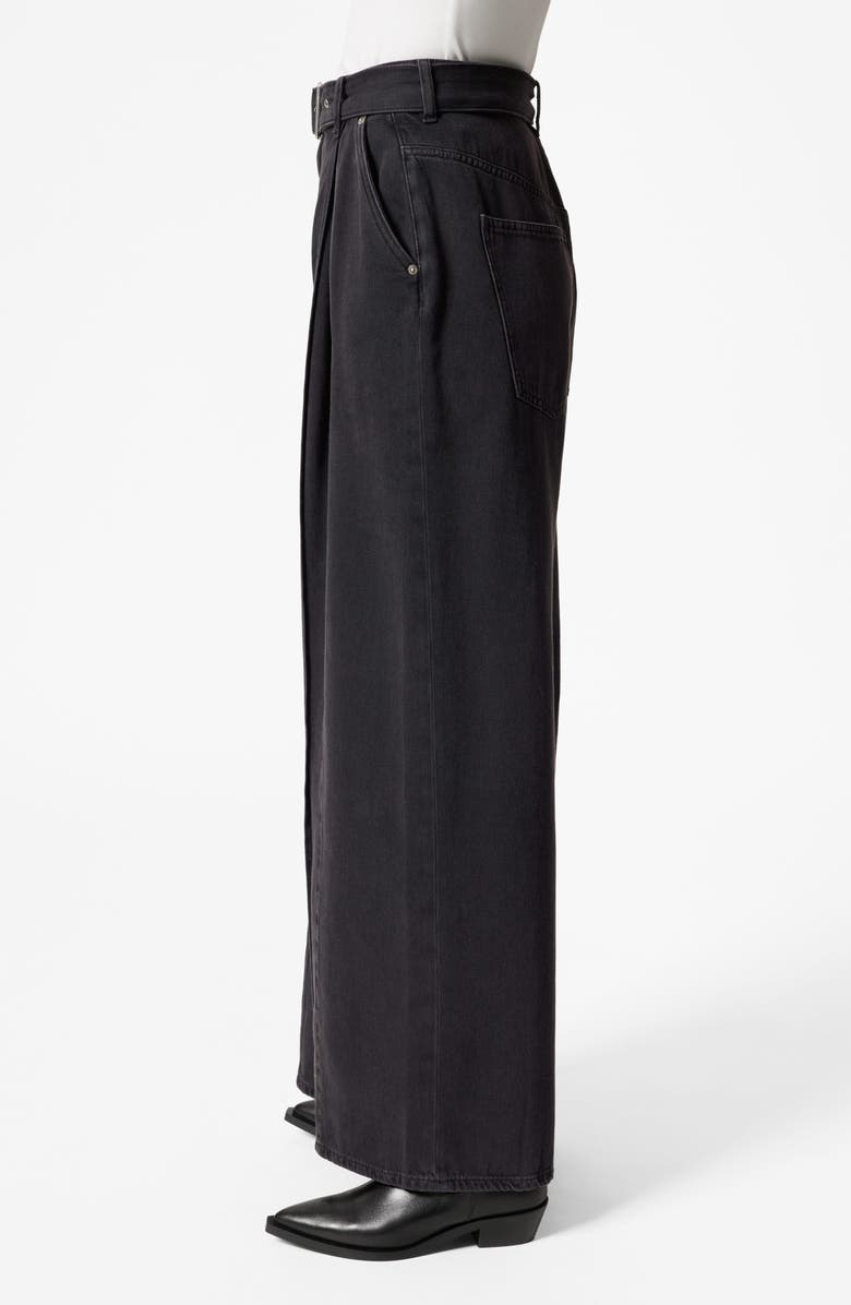 & Other Stories Pleated Belted Wide Leg Jeans, Alternate, color,