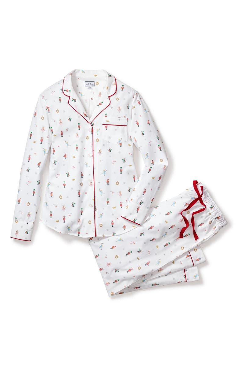 Petite Plume A Night at the Nutcracker Piped Cotton Pajamas, Alternate, color, 