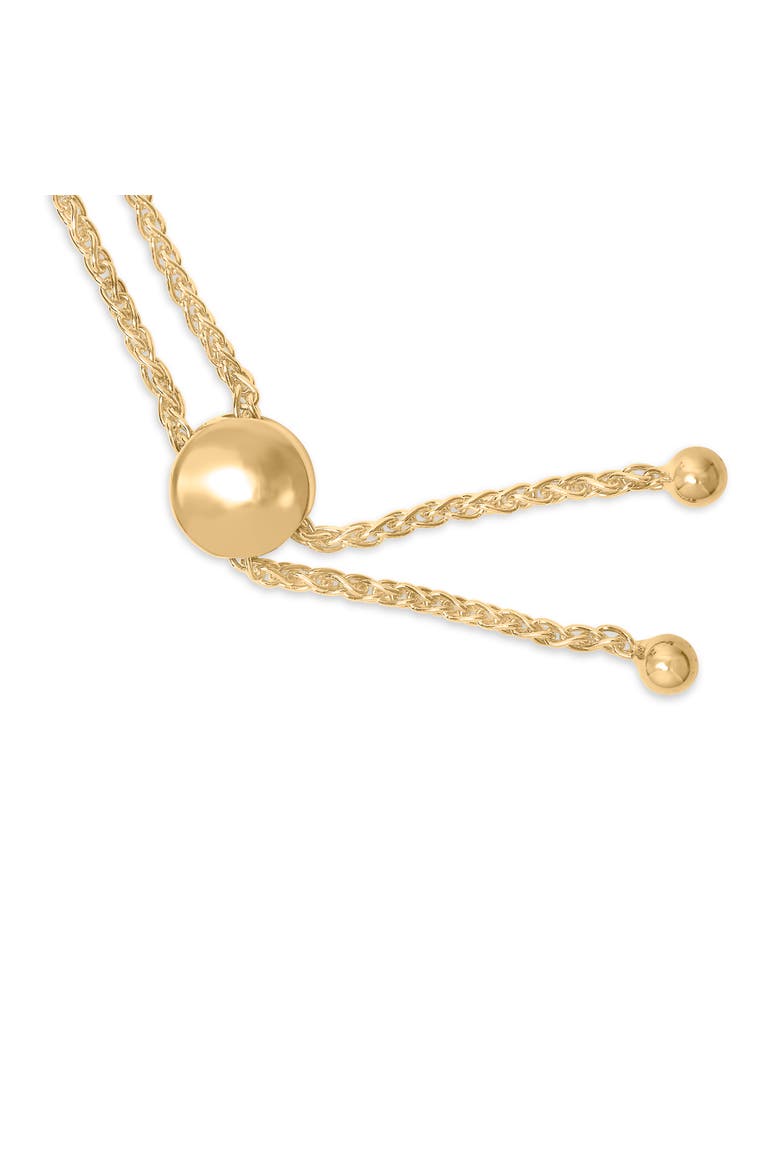 Gold Vermeil Diamond Accent Circle Lariat Bolo Bracelet, Alternate, color, Silver