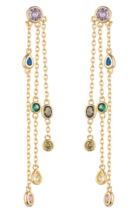 Cascade Pastel Rainbow Drop Earrings