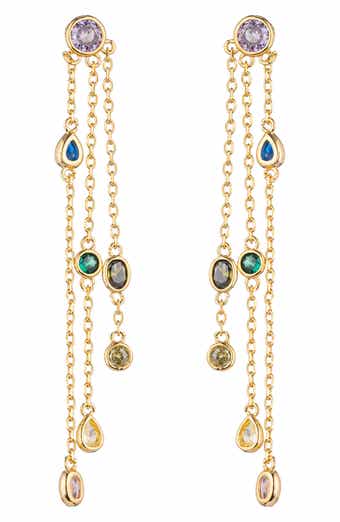 Cascade Pastel Rainbow Drop Earrings