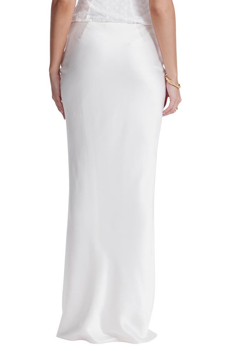 HOUSE OF CB Sydel Bias Cut Satin Maxi Skirt, Alternate, color, White