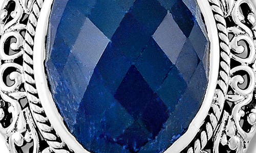 Samuel B. Sterling Silver & 18k Gold Blue Corrundum Pendant In Blue