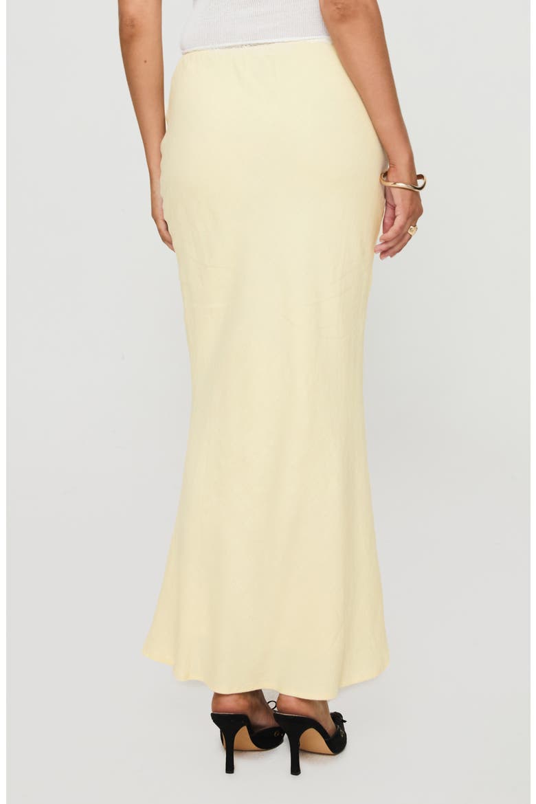 Mercer Linen Blend Drawstring Maxi Skirt, Alternate, color, LEMON