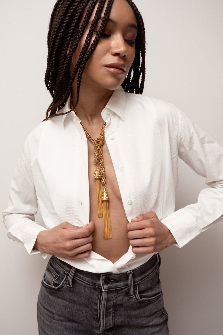 Tie Pendant, Alternate, color, GOLD